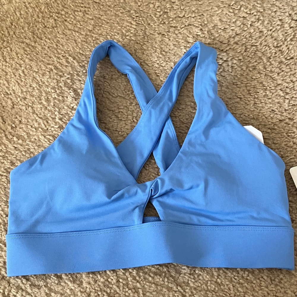 Fabletics Blue Crisscross Sports Bra